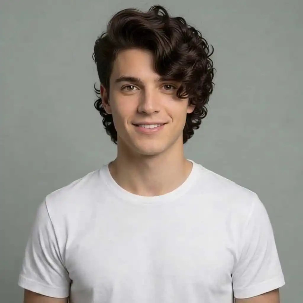 Hair style Side-Swept Curls